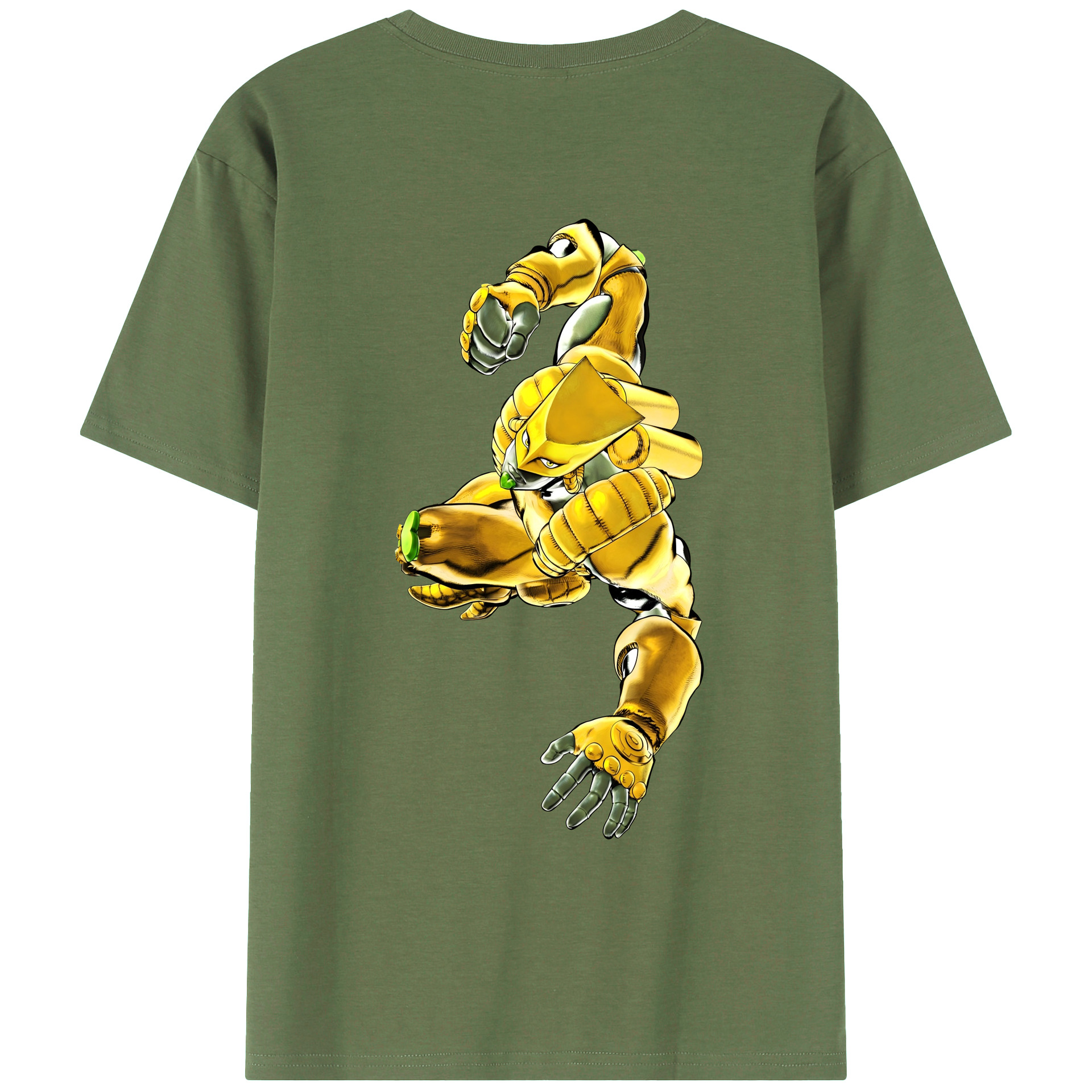 （画像用） ジョジョの奇妙な冒険 ディオ?ブランドー JoJo's Bizarre Adventure Dio Brando 綿100％ メンズ半袖Tシャツ（バックプリント） 通気性